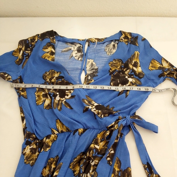 Free People All the right ruffles blue floral romper - Picture 9 of 10
